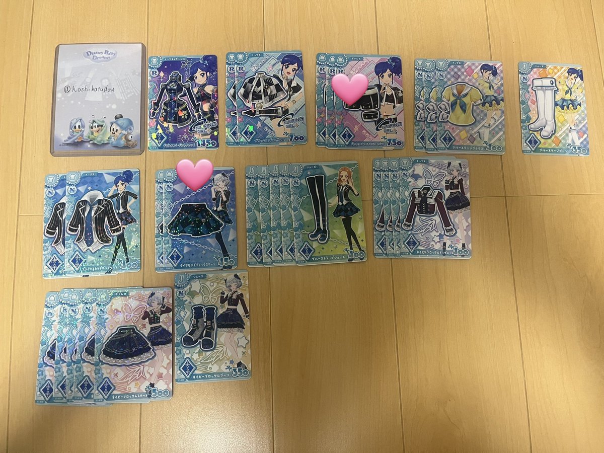 mona24018553's tweet photo. @hoshikatudou チャーミーリボンスカート承知しました！
交換のカードは各1ずつしかなくそのままでお願いします🙇‍♀️
また譲渡のカード一つ印を付け忘れていたためこちらの5枚に変更可能でしょうか？ https://t.co/tznQNxigKY