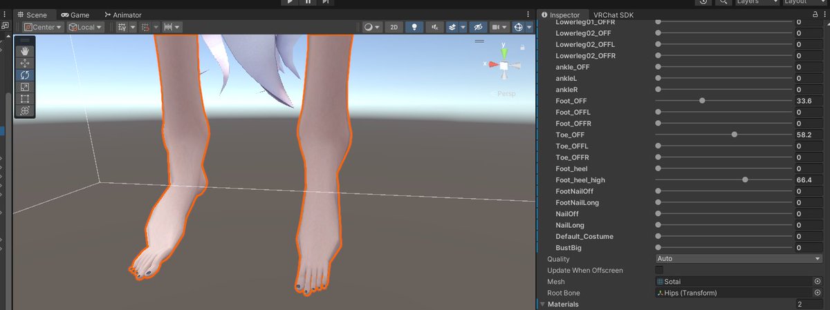 siten_maple's tweet photo. 何回やっても足がはみ出ちゃう。。
blendshapeで無理やりちっさく出来たけど

そのへん歩いてるひとの足も。。
みんなこれだと思うと興奮してきた https://t.co/pML1tud7Jd