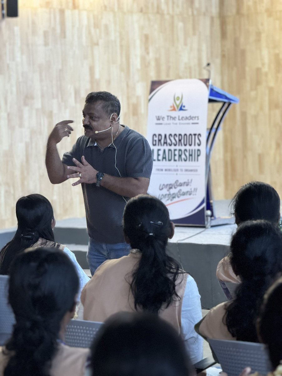 aspireswami's tweet photo. Spent a very engaging session today with the first cohort of nearly 100 women at the Dr. A.P.J. Abdul Kalam Centre for Ethics and Politics.

My session focused on the basics of political strategy and communication — how an issue becomes a narrative, how narratives build public connect, how power is mapped, and how communication must ultimately lead to organised action.

What made the session special was the energy in the room. These were not passive participants, but women from across Tamil Nadu who have already been active on the ground and are now sharpening their understanding of leadership, strategy and public communication.

A meaningful beginning for a new generation of grassroots women leaders. @WTLFoundation 

From voice to narrative. From narrative to strategy. From strategy to action.