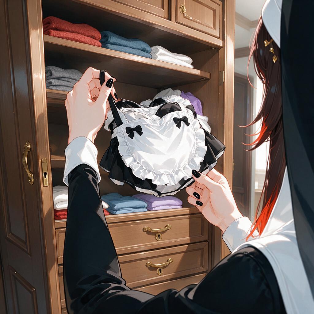 EmmietheMaid's tweet photo. Oh my, what's this? Something new to wear~?

Oh, hello~ don't tell anyone, but I found a special outfit~

Maybe if you got #DIGITIZED I'll tell you what it is~! https://t.co/7dzEYAEMpW