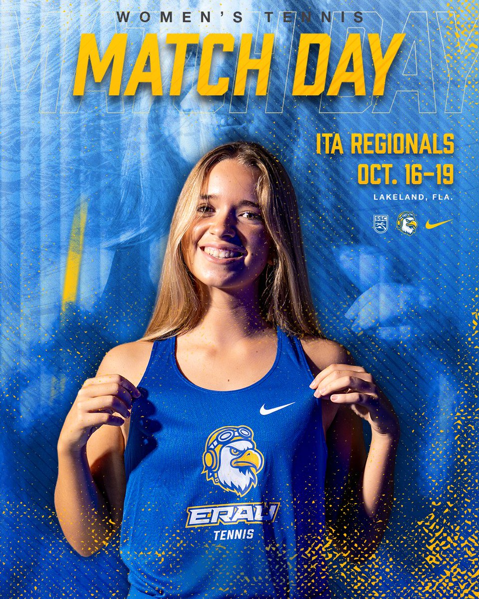 ERAUWTennis's tweet photo. Let's go, Eagles! 🦅 Big weekend in Lakeland at ITA Regionals 💪🎾
Tourney Info: https://t.co/DVoTnhf8QM
#GoERAU #TogethERWeWin https://t.co/piOoEjz84Y