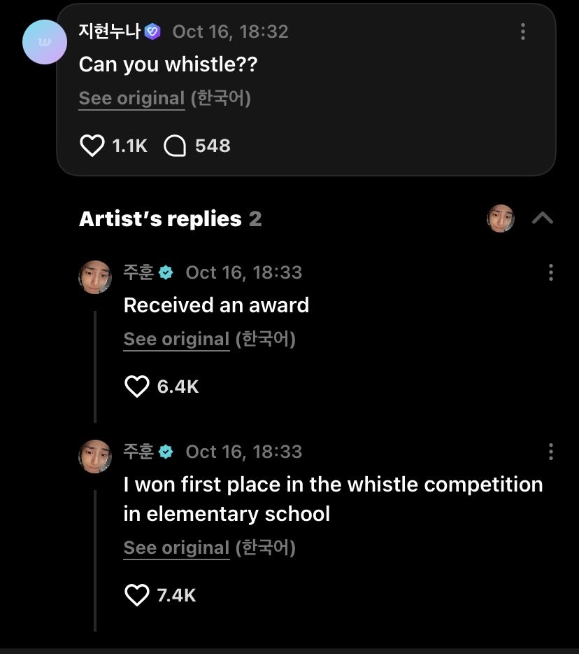 coertis_'s tweet photo. 💬: kamu bisa siul ga?
🐢: aku pernah menang juara satu di lomba bersiul waktu masih SD 

MAKSUD GUEE KIM JUHOON, bahkan sampe siul pun anak ini menang????😭😭😭😭😭 juhoon kecil nih skillnya banyak bgt hebat😭😭 https://t.co/lB8kXqbh6L
