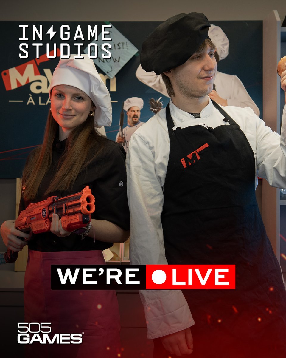 mayhemalacarte's tweet photo. We're live, Chefs. 🔴

The Mayhem à la carte dev stream is on. We'll be showing the game and answering as many of your questions as we can.

Come cook with us: https://t.co/3Pq5yfpRtk

#DevStream #MayhemALaCarte #SteamCookingFest https://t.co/fsZkiO7y4W