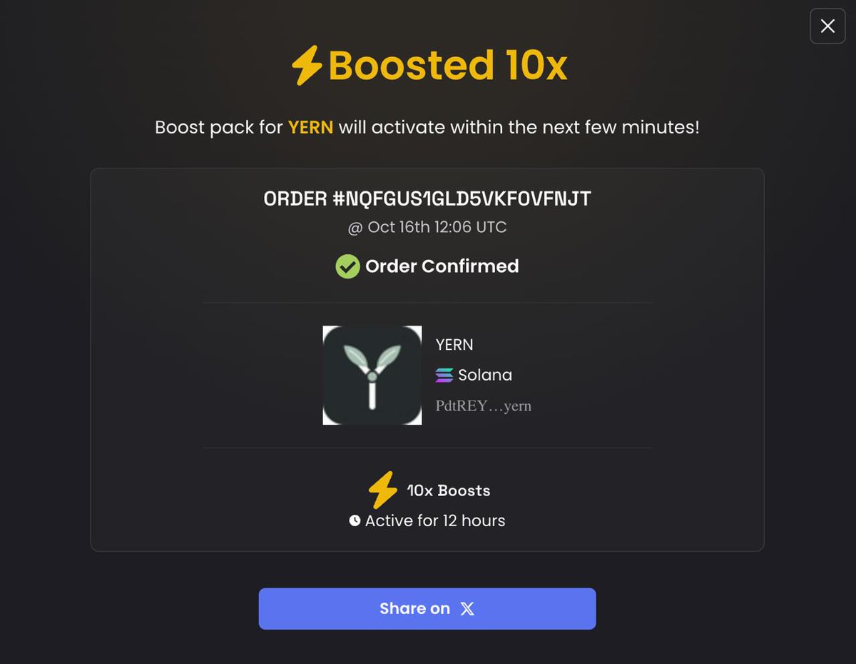 yerndotfun's tweet photo. Boosted 10x for $YERN https://t.co/VSt25PllOq