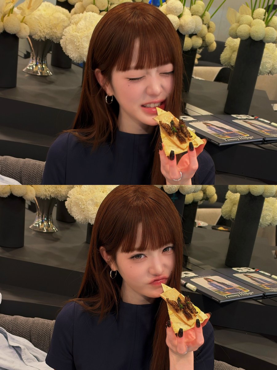 wonyoungdollz's tweet photo. Cute Wonyoung enjoying her dinner in Singapore 🥰 https://t.co/aGb2BxoZam