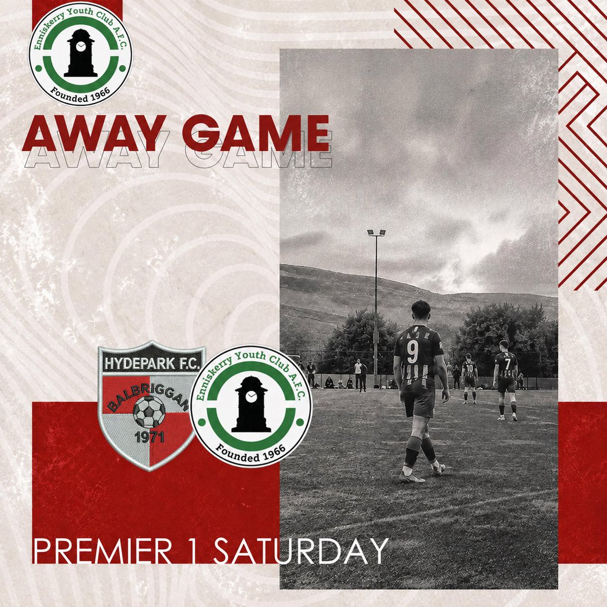 EnniskerryYC's tweet photo. ⚽️ SATURDAY SIDE ⚽️

Our Saturday side are back on the road this Saturday as they take on Hyde Park FC in Premier 1 Saturday action.

Best of luck to the lads! 💪🟢⚪️

#EYCAFC #SaturdaySide #MatchDay #Premier1Saturday https://t.co/TSEVo9sB8z