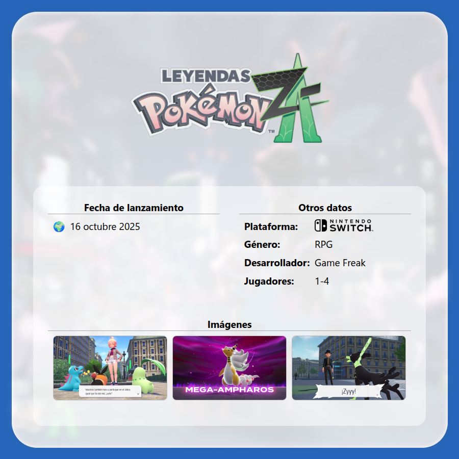 PokemonProject's tweet photo. Hace hoy 1 año, en 2025, Leyendas Pokémon: Z-A salió a la venta en todo el mundo.

https://t.co/8chH73cDTj https://t.co/QOGUWHJ51l