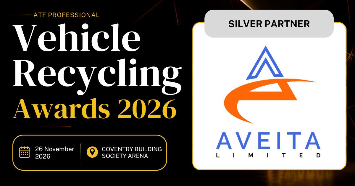 AtfProfessional's tweet photo. We’re pleased to have Aveita Limited supporting the @AtfProfessional Vehicle Recycling Awards 2026 as a Silver Partner. 
26 November 2026
Coventry Building Society Arena
Find out more about the awards: https://t.co/9RsdRrxSYs
#ATFProAwards #Aveita #VehicleRecycling https://t.co/YftRmENL1m