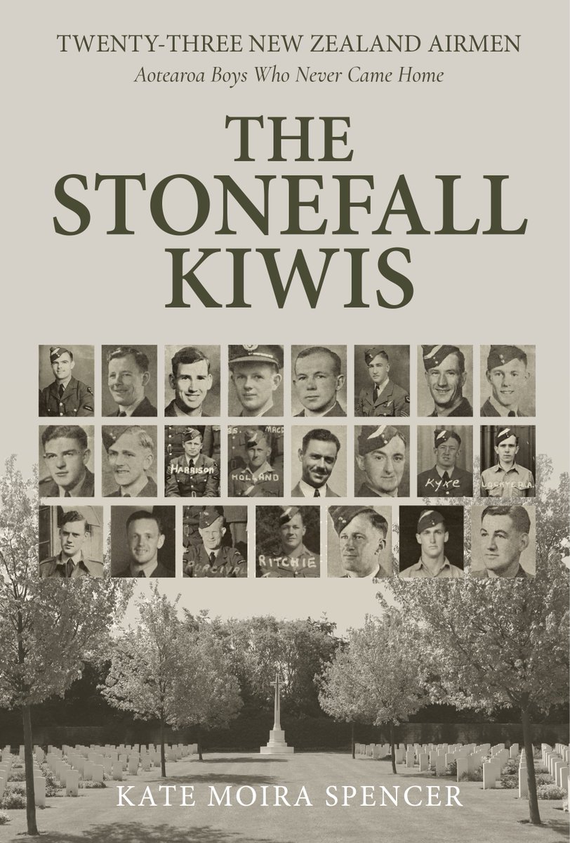 FightingHigh's tweet photo. 📘 COVER REVEAL!

Coming in early 2027, The Stonefall Kiwis by Kate Moira Spencer tells the story of 23 New Zealand airmen buried at Stonefall Cemetery, Harrogate.

Their stories deserve to be remembered.

Find out more: https://t.co/xh3A699DIY

#WW2History https://t.co/j9OtwFngDd