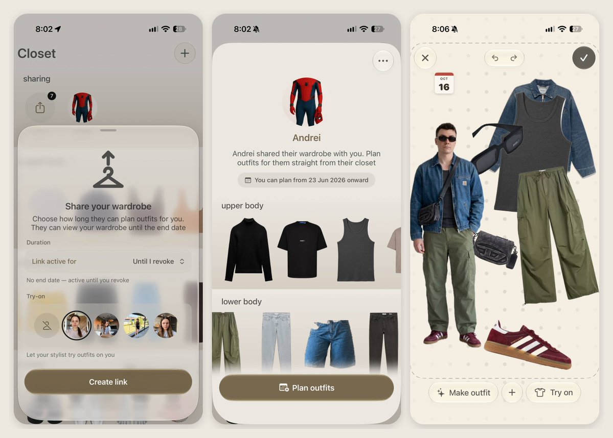 nestymee's tweet photo. the most underrated feature in https://t.co/o46R0w3OzC imo

scanning your camera roll into a wardrobe is cool but useless on its own. i love our ai part buttt!!

i really think wardrobe sharing is the best one. your friends or stylist can build lookbooks for you straight from your closet, and that's the real thing

i style my friends in aesty and it is super fun. lmk if u want me to style your aesty closet btw