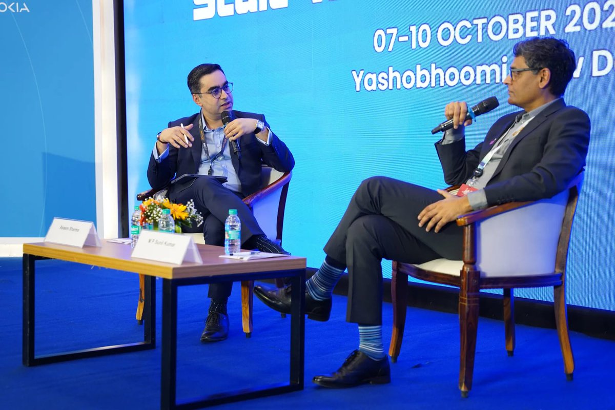 KPMGIndia's tweet photo. #IMC2026 | The rise of AI is reshaping the relationship between compute, connectivity, and energy. India’s long-term advantage will depend on its ability to orchestrate these interdependent capabilities as a single ecosystem, balancing growth, resilience, and sustainability while meeting the demands of an increasingly digital economy: Aseem Sharma, KPMG Singapore during a fireside chat on 𝗦𝗰𝗮𝗹𝗶𝗻𝗴 𝗶𝗻𝗳𝗿𝗮𝘀𝘁𝗿𝘂𝗰𝘁𝘂𝗿𝗲 𝗳𝗼𝗿 𝗔𝗜 𝗲𝗿𝗮 with M P Sunil Kumar, Chief Enterprise Business Officer, Vodafone Idea Limited at India Mobile Congress 2026, New Delhi.

KPMG's latest Global AI Pulse Q3 2026 finds that as AI matures, the real differentiator is shifting from early adoption to the ability to scale AI with strong governance, resilience and operational discipline. Read more: https://t.co/lQJR3LLsrs

@exploreIMC

#IMC2026 #AI #DigitalEconomy #IndiaMobileCongress #AIPulse