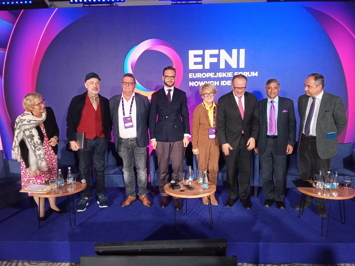 VikasSwarup's tweet photo. At @EFNI_Poland in Sopot, joined former Austrian Chancellor @a_schallenberg and other eminent experts to debate European Strategic Autonomy: Utopia or Real Prospect? Shared India’s perspective as a country that has practised strategic autonomy for nearly 80 years. https://t.co/7jN2a23CTr