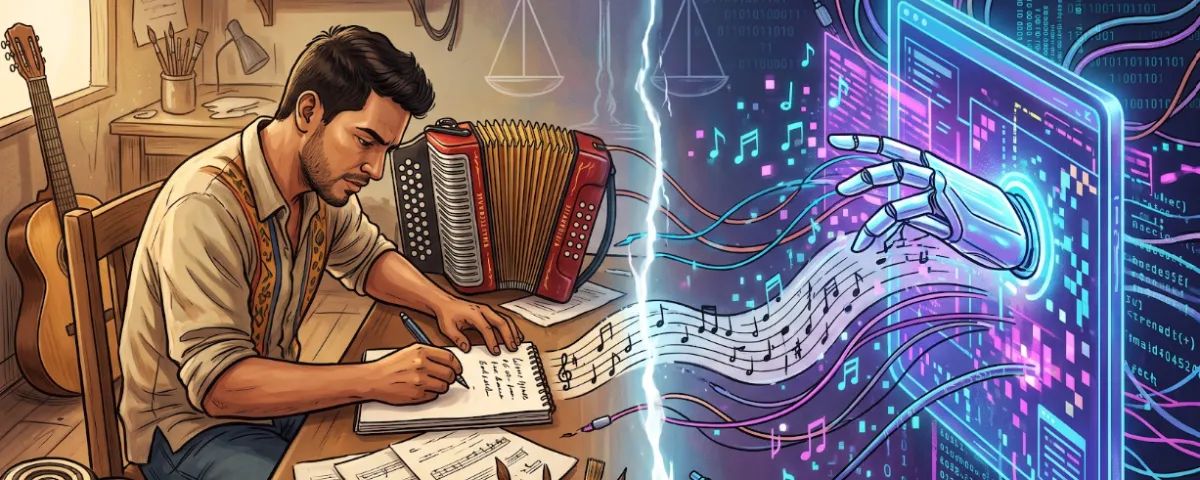 ASOTIC's tweet photo. 🇨🇴 La IA abre nuevos retos para los derechos de autor: ¿quién es el creador de una obra y cuándo se vulneran derechos existentes? La intervención humana, las licencias y el uso de contenidos protegidos son parte del debate.

https://t.co/mjkI04QQxC https://t.co/cvBZGsw3b0