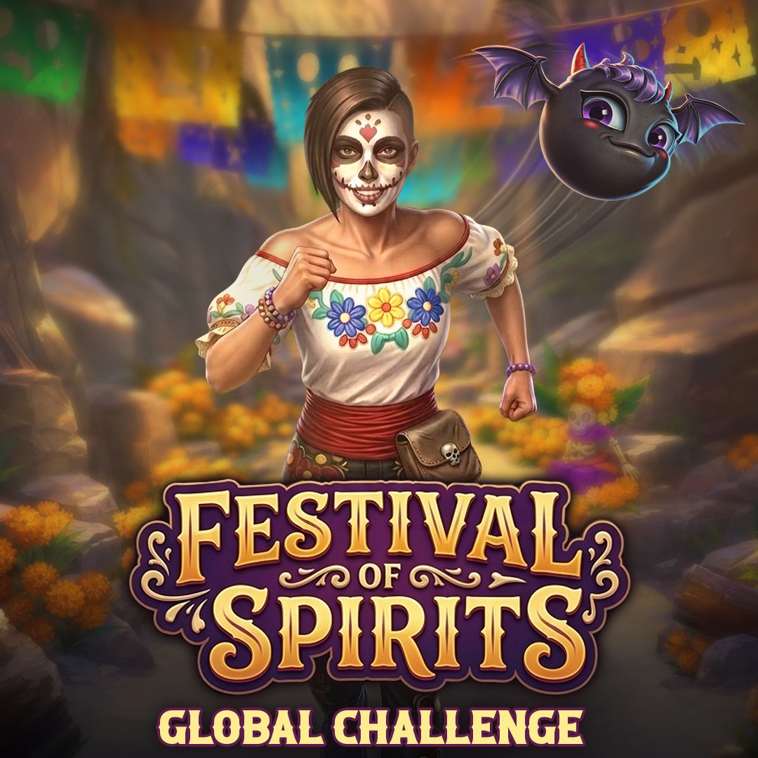 TempleRun's tweet photo. 💀 The Festival of Spirits has begun! Run through Spirit Cove, collect the challenge items, and work toward unlocking Hei Mei Qiu. 🌼  The celebration is waiting. Ready to run?   

🕹️ Play now: https://t.co/J0VThXbMw9

#TempleRun2 #FestivalOfSpirits #GlobalChallenge https://t.co/zz6HkhL2IH
