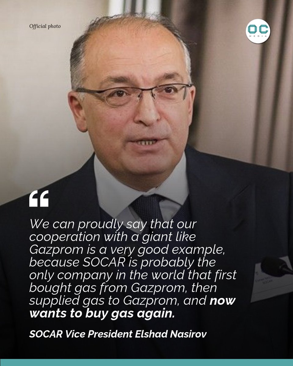 OCMediaorg's tweet photo. Azerbaijan’s state oil company SOCAR is interested in resuming natural gas purchases from Russia’s Gazprom, despite the country’s role as a major gas exporter.

🔗 Read more: https://t.co/pCK80BLOIu https://t.co/NeKJJfeDi1