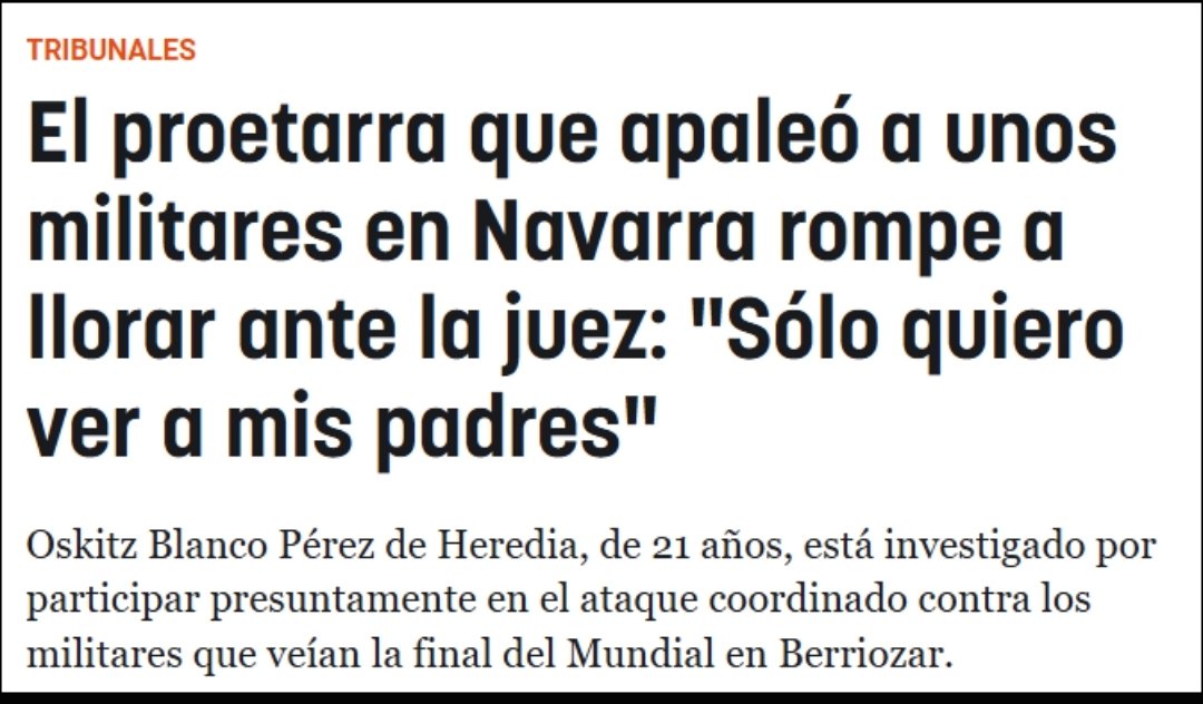 VivaEspana4141's tweet photo. @David57544129 Muy Orgullosos hasta que os detienen, os llevan ante un Juez y os ponéis a lloriquear por qué queréis estar con Mami y Papi. https://t.co/wUPhUJvt5J