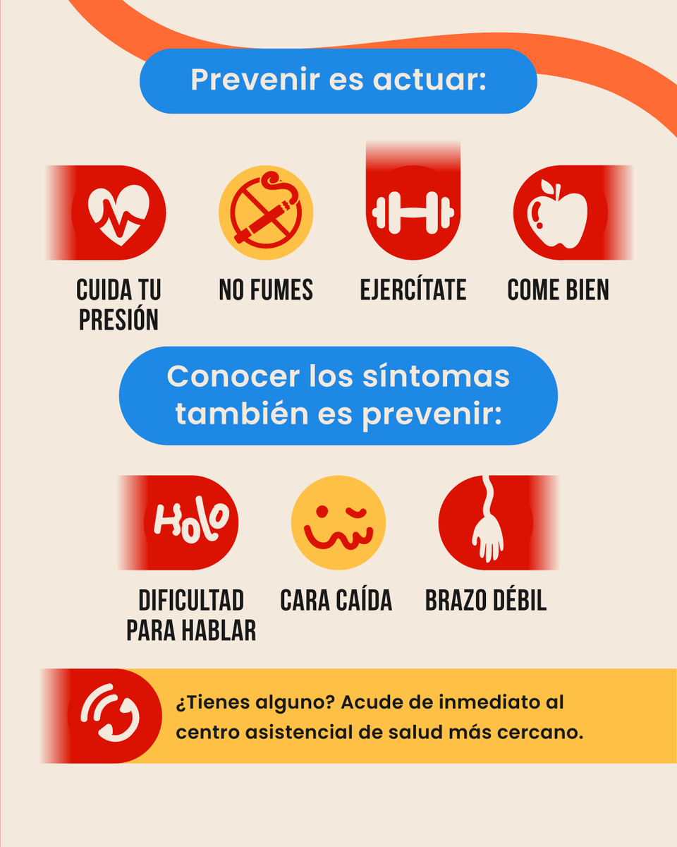 ACEVE_Chile's tweet photo. El #ACV es la 2° causa de muerte y la 1° de discapacidad a nivel mundial.
1 de cada 4 personas lo vivirá. Pero prevenir también es posible: cuida tu presión, ejercítate, no fumes y aprende a reconocer los síntomas.
Compartir es cuidar.
#PonteLaCamisetaACV #MesDelACV https://t.co/vAjjh8kahp
