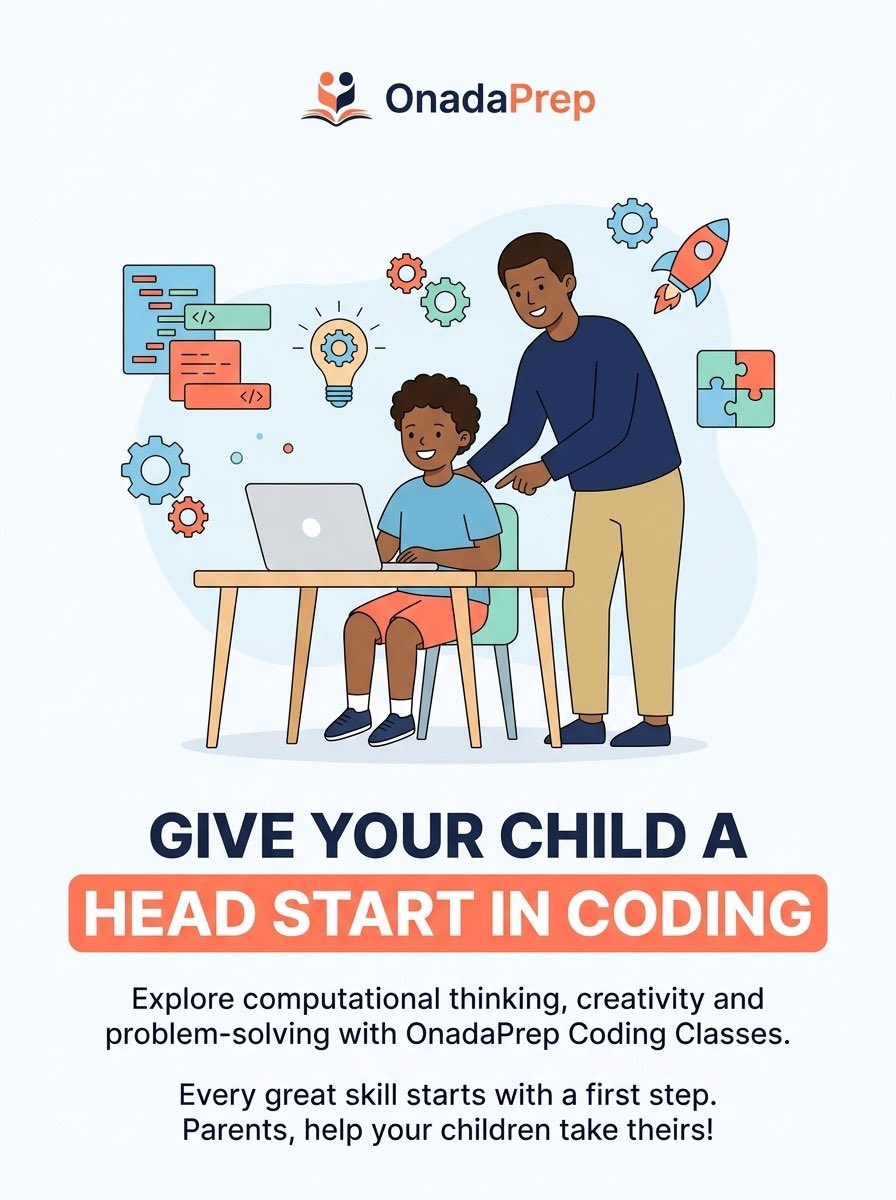 Onadaprep1's tweet photo. Technology is shaping the future! Give your child a head start with OnadaPrep Coding Classes, where creativity, problem-solving, and digital skills begin.

Enroll your child today!

#OnadaPrep #CodingForKids #STEMEducation #DigitalSkills https://t.co/Tze2eZMQTl