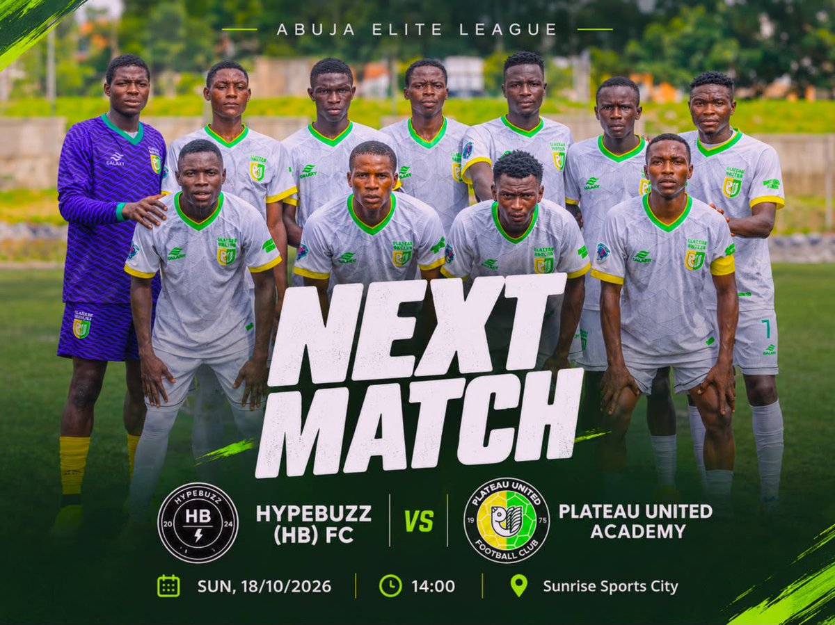 PUFC_Academy's tweet photo. Next up for our U19 boys! 👊

Another game, another opportunity to shine!

#AbujaEliteLeague https://t.co/D2c5zQfJvY
