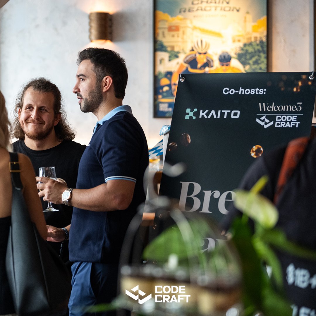 CodecraftGroup's tweet photo. Still not over Token2049 week.

Thanks to everyone who joined us at Brews by the Bay with @KaitoAI and @Welcome3HQ. 

Same time next year, who's in? https://t.co/zZJIOnxT0A