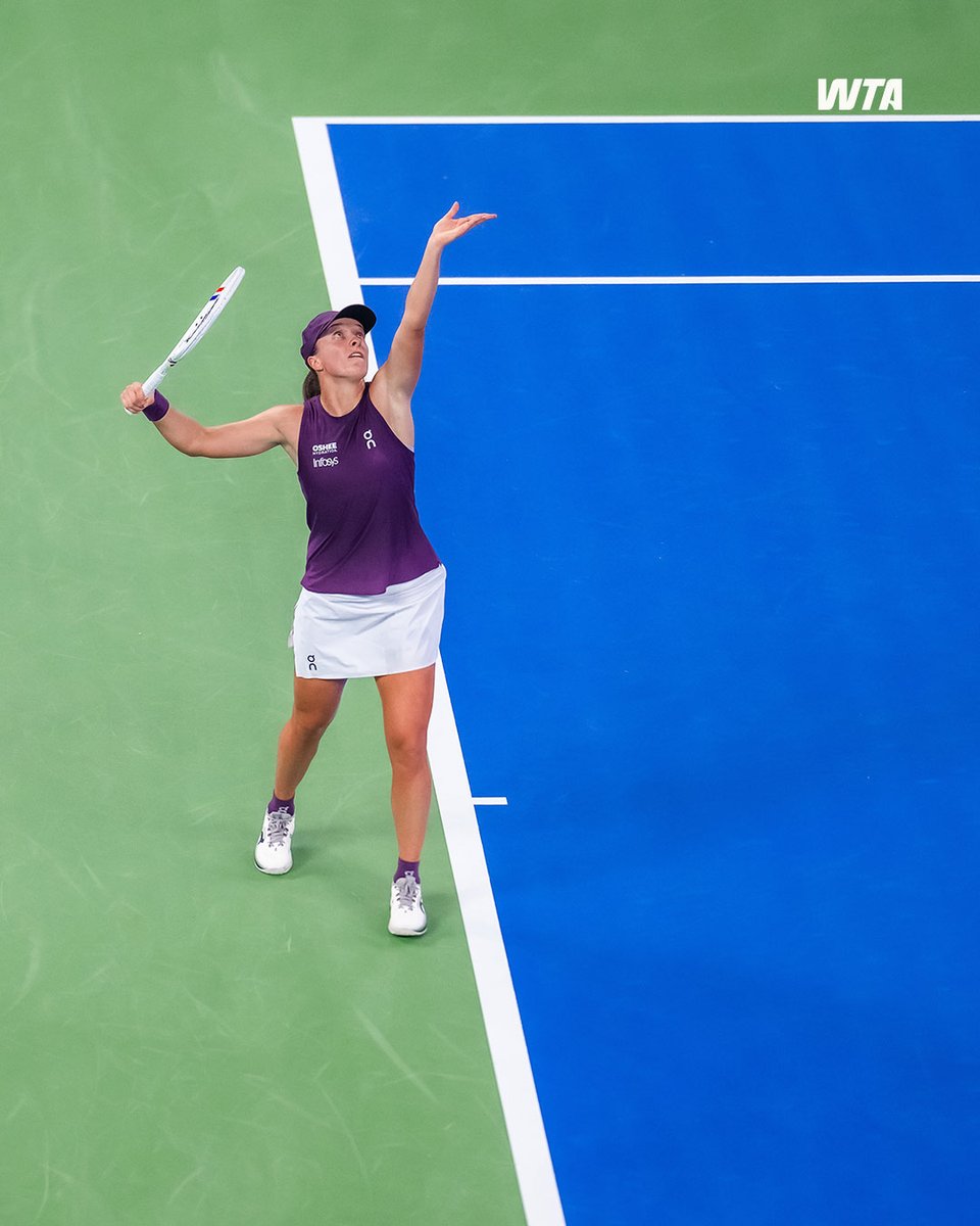 WTA's tweet photo. Another semifinal for Iga 😮‍💨

@iga_swiatek makes it to the semifinal of a WTA 1000 for the fourth time in 2026!

#dongfengvoyahwuhanopen https://t.co/B1q8criEOG
