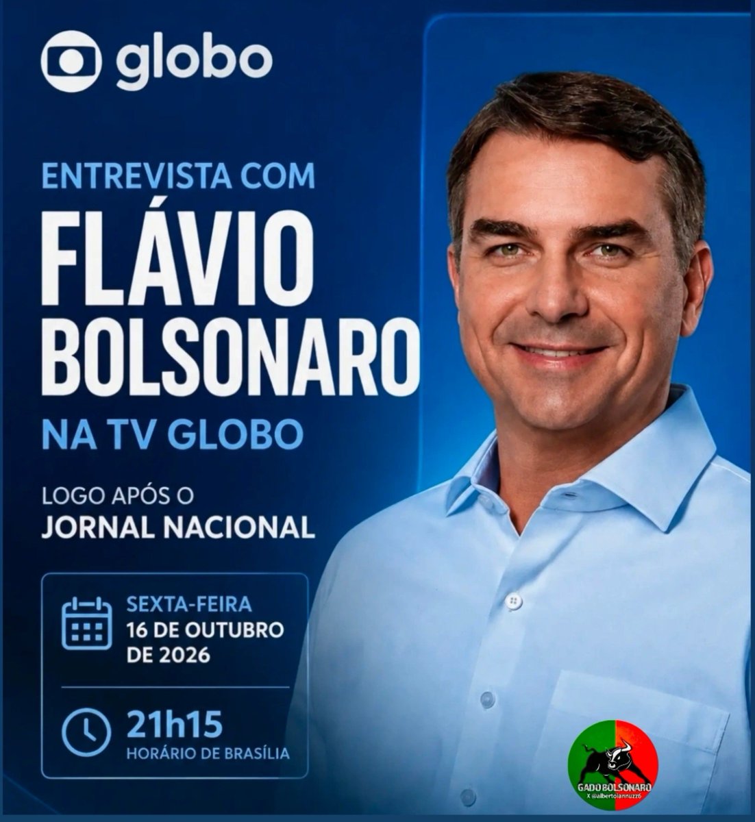 ALBERTOIANNUZZ6's tweet photo. 🚨 ATENÇÃO! 
​Hoje é dia de acompanhar a entrevista do Flávio Bolsonaro.
​Vamos mostrar nossa força. https://t.co/KmSYvknBxd