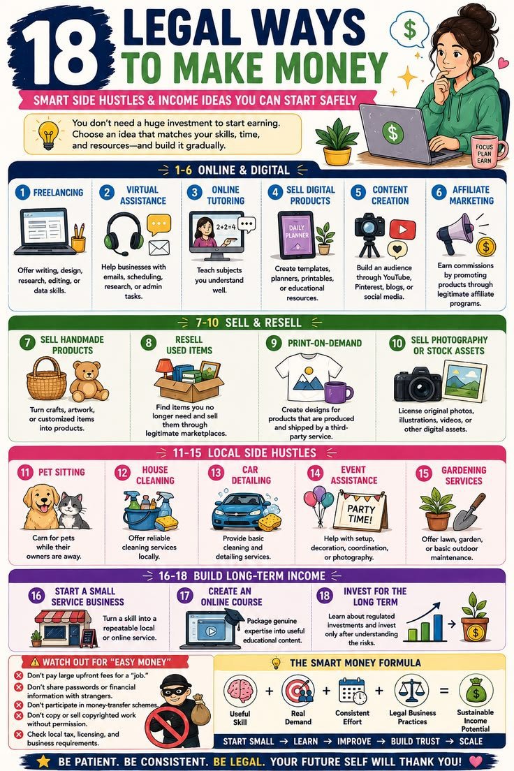 JacksonAI_Tech's tweet photo. 18 Legal Ways To Make Money https://t.co/wXkiYPAX6t