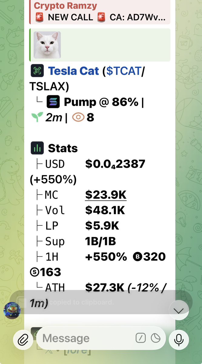 CryptoRamzfys5's tweet photo. Watch your entry on $TCAT

AD7WvdutwV3XyJypm5VrDG7bbtxLFgdqMLkMKndLpump

#zeudieners #helevier #JAEMIN #Crypto #RIZIN                                              #Trading #USA #solana #SolanaCrypto #Memecion https://t.co/vrHQDTNsXD