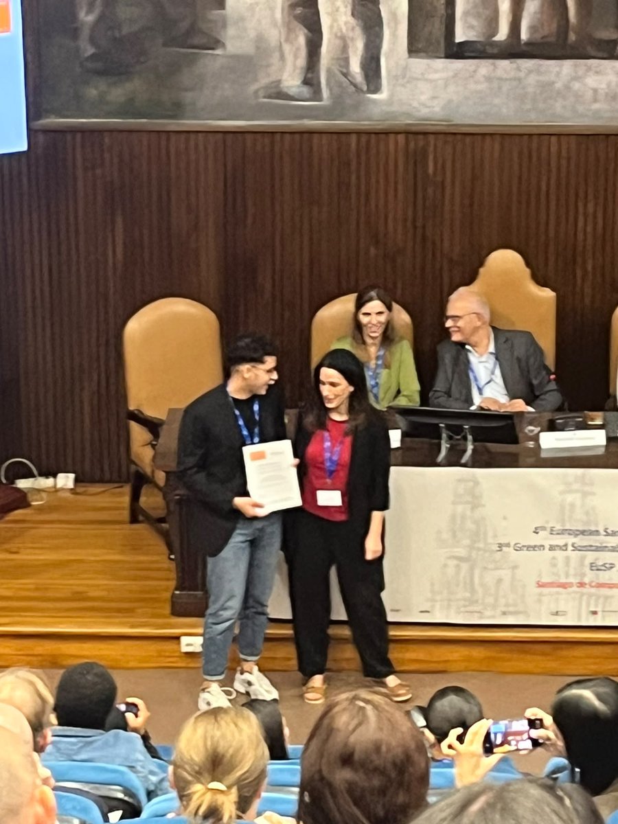 MAT4LL's tweet photo. Unbeatable closure to #EuSP2026 &amp; #GSAC2026 in Santiago de Compostela!  Alejandro delivered a fantastic talk on magnetic DES for bioanalysis, which was awarded Best Oral Presentation during the closing ceremony! Huge congratulations to @Alejandro! So proud of our team! https://t.co/TlxJ4Vdz1G