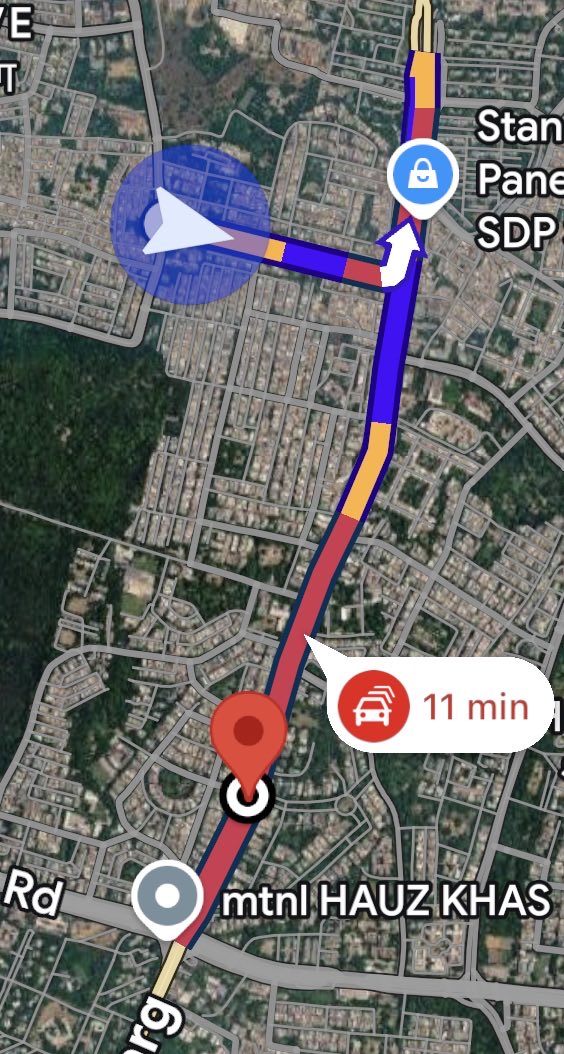 nehagj7's tweet photo. Major jam ok Aurobindo marg needs urgent attention @dtptraffic https://t.co/wZWmrpVrcd