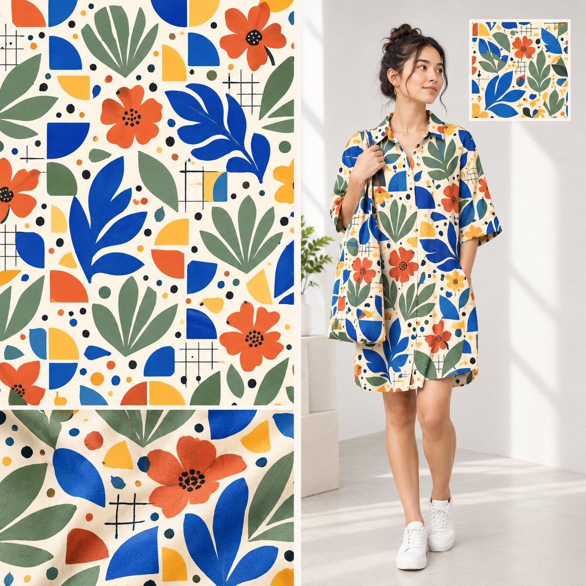 atexsell134945's tweet photo. Modern Botanical 🌿 Seamless Pattern

Bold cut-paper leaves meet modern geometric shapes in a fresh blend of cobalt blue, terracotta and sage. Perfect for contemporary textiles and home decor.

#SeamlessPattern #TextileDesign #BotanicalPrint #GeometricPattern #Atexsell https://t.co/e84d6rbOos