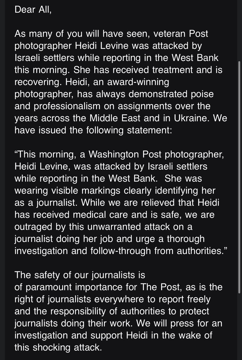 maxwelltani's tweet photo. Email from executive editor Matt Murray to WaPo staff this morning responding to the incident https://t.co/sIUP7pMdBQ