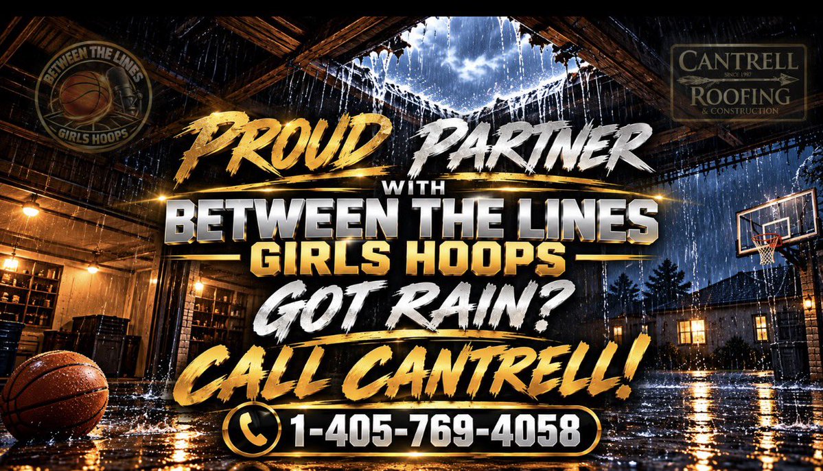 HighKeeping's tweet photo. 🏀🏠 Two Teams. One Mission. Making a Difference!

Between The Lines Girls Hoops is proud to partner with Cantrell Roofing & Construction!

Just like we believe in building strong athletes on the court, Cantrell believes in putting a strong roof over your family’s head.

When the storm hits, you need someone you can count on!

🌧️ Got rain? Got roof damage? Call Cantrell!

📞 405-769-4058

Strong roofs. Strong partnerships. Strong communities. 💯🏀
@coachjvick1 @ToddCantrell12 @Okbetweenlines @PGHOklahoma @PrepRedzoneOK @abovelinehoops @quick_clinic @Topsiswear