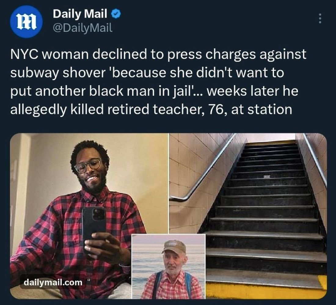 SaltyGirl09's tweet photo. This woman should be held accountable as well. 

This self-destructive White empathy, rooted in brainwashing, puts us all at risk. We cannot continue down this current disastrous path. https://t.co/lk5hBKzgw6