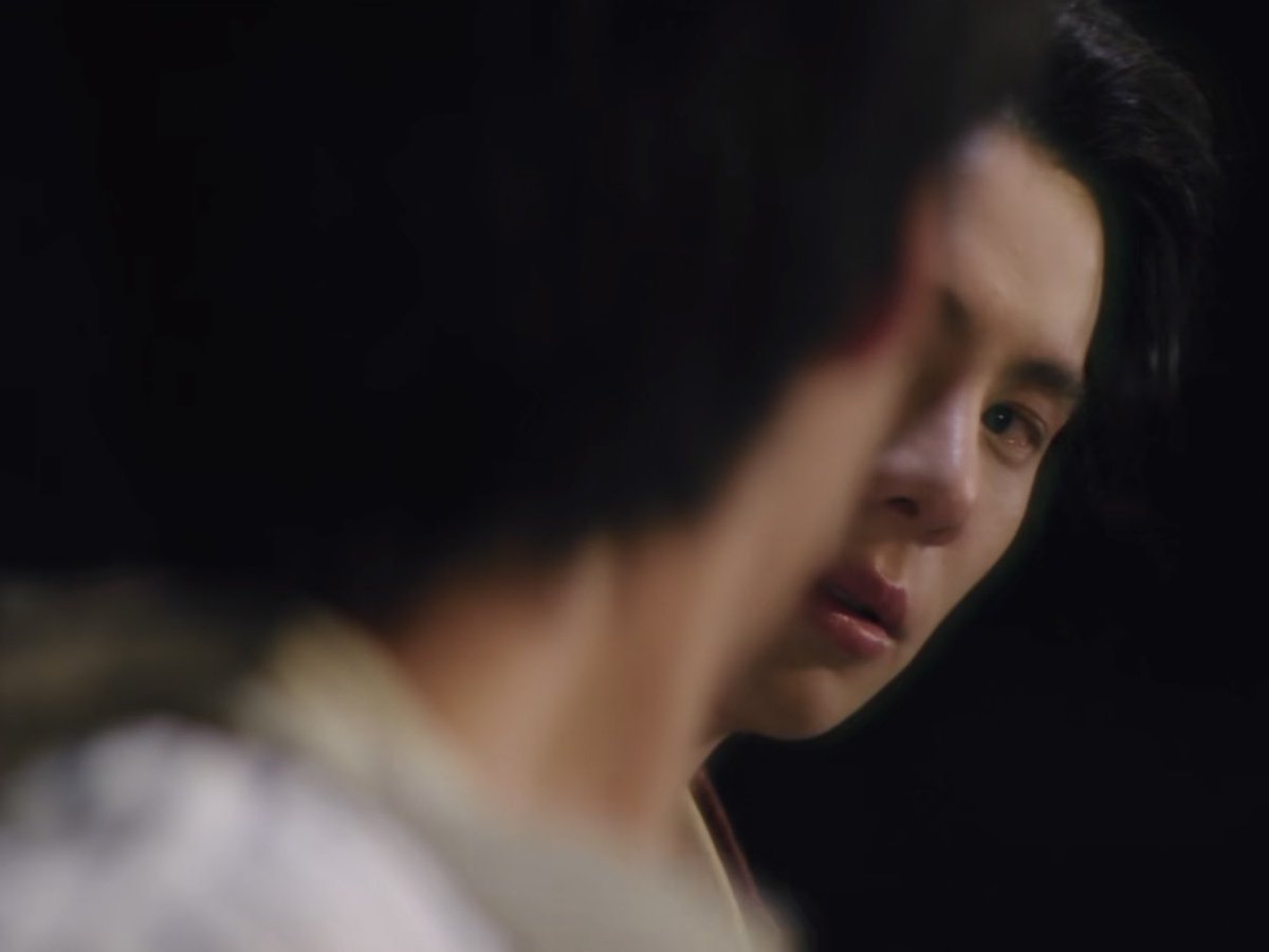 blackwheather's tweet photo. his expression alone can bring all the tears run through my eyes😭 he’s genuinely hurt here and at the same time he was afraid that his love for yok was too big that he couldn’t bring himself to lose him

TOO HOT TO HANDLE 
#FoolInLoveEP4 https://t.co/S5zqNCj4tC
