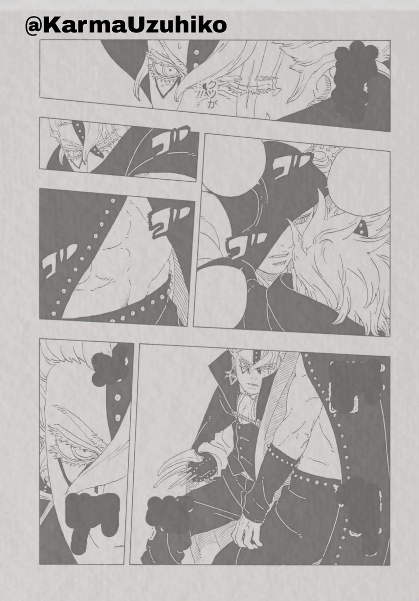 KarmaUzuhiko's tweet photo. Page 9-12

We go back to the fight, where Code thinks that this is the worst possible matchup for him, but with that "power" of his, two vital point strikes will be enough.

#BorutoSpoilers https://t.co/lZjWvDtzBr