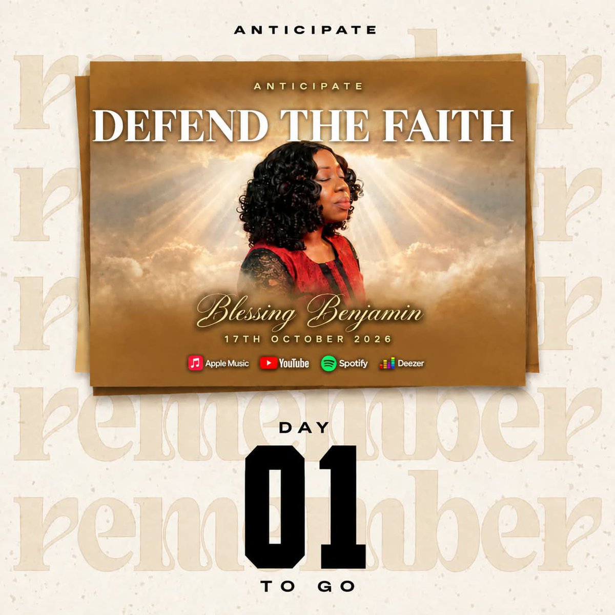 SmrynaMusic's tweet photo. DEFEND THE FAITH — OUT TOMORROW!🔥

Sound of Smyrna | Blessing Benjamin

The time to stand is now.
New sound dropping tomorrow on YouTube &amp; all stores.

Get ready to contend for the truth — Jude 1:3

#DefendTheFaith #SoundOfSmyrna #BlessingBenjamin https://t.co/Z41f9aAApH