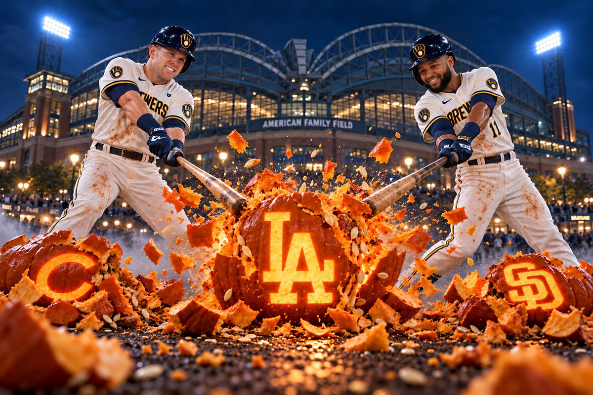 briankludt's tweet photo. #brewers Smashing Pumpkins Milwaukee Style! https://t.co/eHJ8dc5ruF