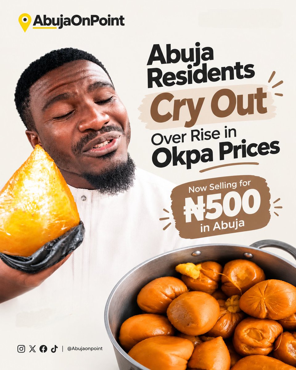 AbujaonPoint1's tweet photo. Abuja Residents Cry Out Over Rising Okpa Prices, Now Selling at ₦500
🎥: @mcmiti_
How much is Okpa in your Area 
#AbujaOnPoint #Abuja #OkpainAbuja #Capitalcity #AbujaUpdates https://t.co/ghllGv8ZF2