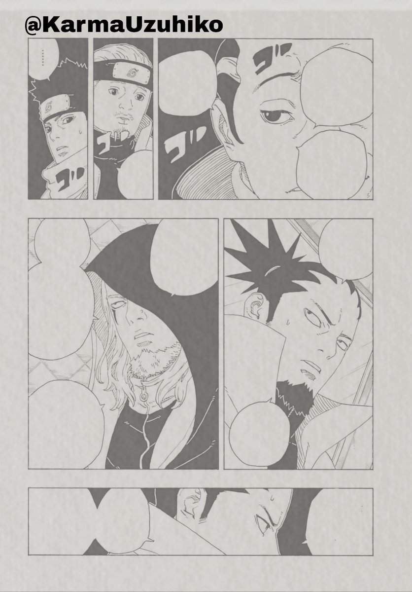 KarmaUzuhiko's tweet photo. Page 25-28

SARADA IS DOWN!!

The physical evidence is Nishi's notebook which he lent to the Hokage, at that time. There are some torn pages near the end, which there are traces of writing from

They're numbers that match the passcode for the handcuffs perfectly!

#BorutoSpoilers https://t.co/7eLvGxwJRj