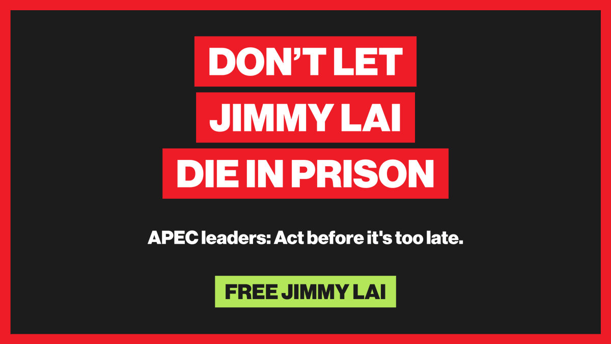 SupportJimmyLai's tweet photo. Jimmy Lai is 78 and his health is declining. He has spent nearly 6 years in solitary confinement. A 20-year sentence means he may never come home. Time is running out. https://t.co/Ac2HezOtw2
