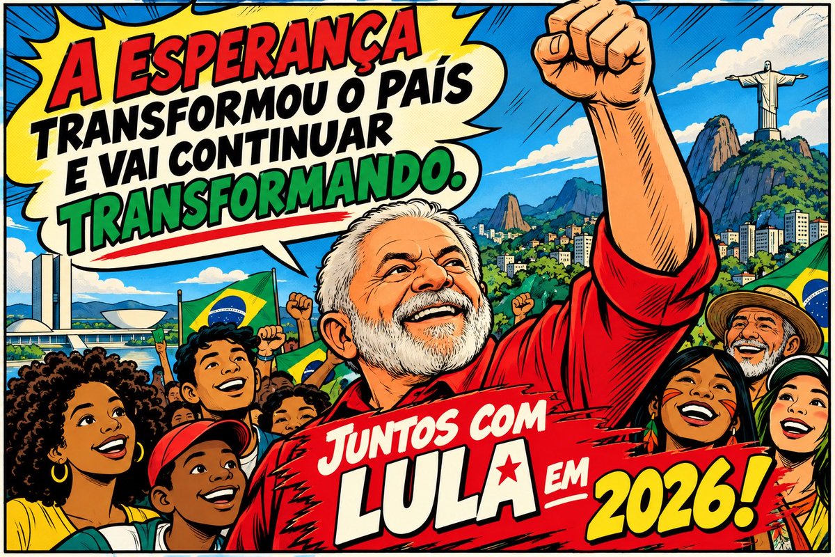 AloirDietz's tweet photo. #Lula2026 #JuntosComLula #EsperançaQueTransforma #LulaPresidente #Brasil2026 #EsperançaNoBrasil #BrasilParaTodos #Democracia #TransformaçãoSocial #LulaEmQuadrinhos #ArtePop #PopArt #HistoriaEmQuadrinhos #BrasilDoFuturo #Eleições2026 #UniãoPeloBrasil https://t.co/ZAtjSn4SvX