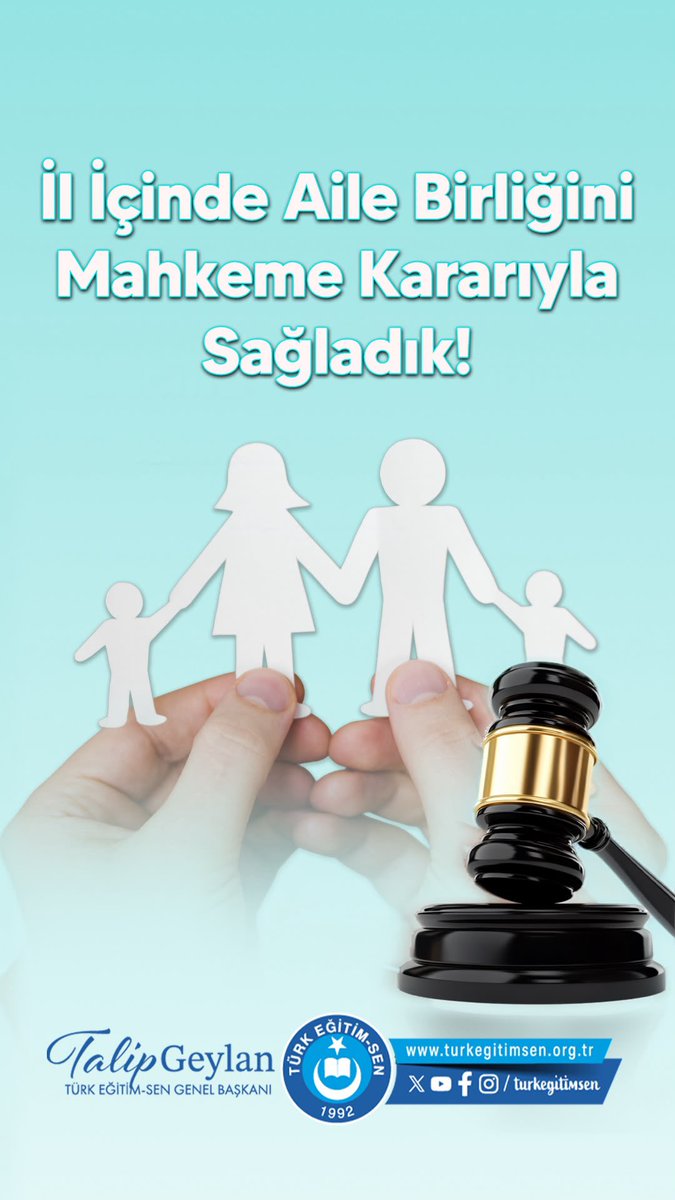 irfan6487's tweet photo. İl İçinde Onlarca Km Yol Giden Üyemizin Mağduriyetine Mahkeme Dur Dedi … Aile Birliği Anayasal Bir Haktır . İdari Yollardan Kurumlar Sağlamazsa , Hukuk Yoluyla Mahkemeler Aile Birliğini Sağlar … https://t.co/sXoi4kJ3fN
