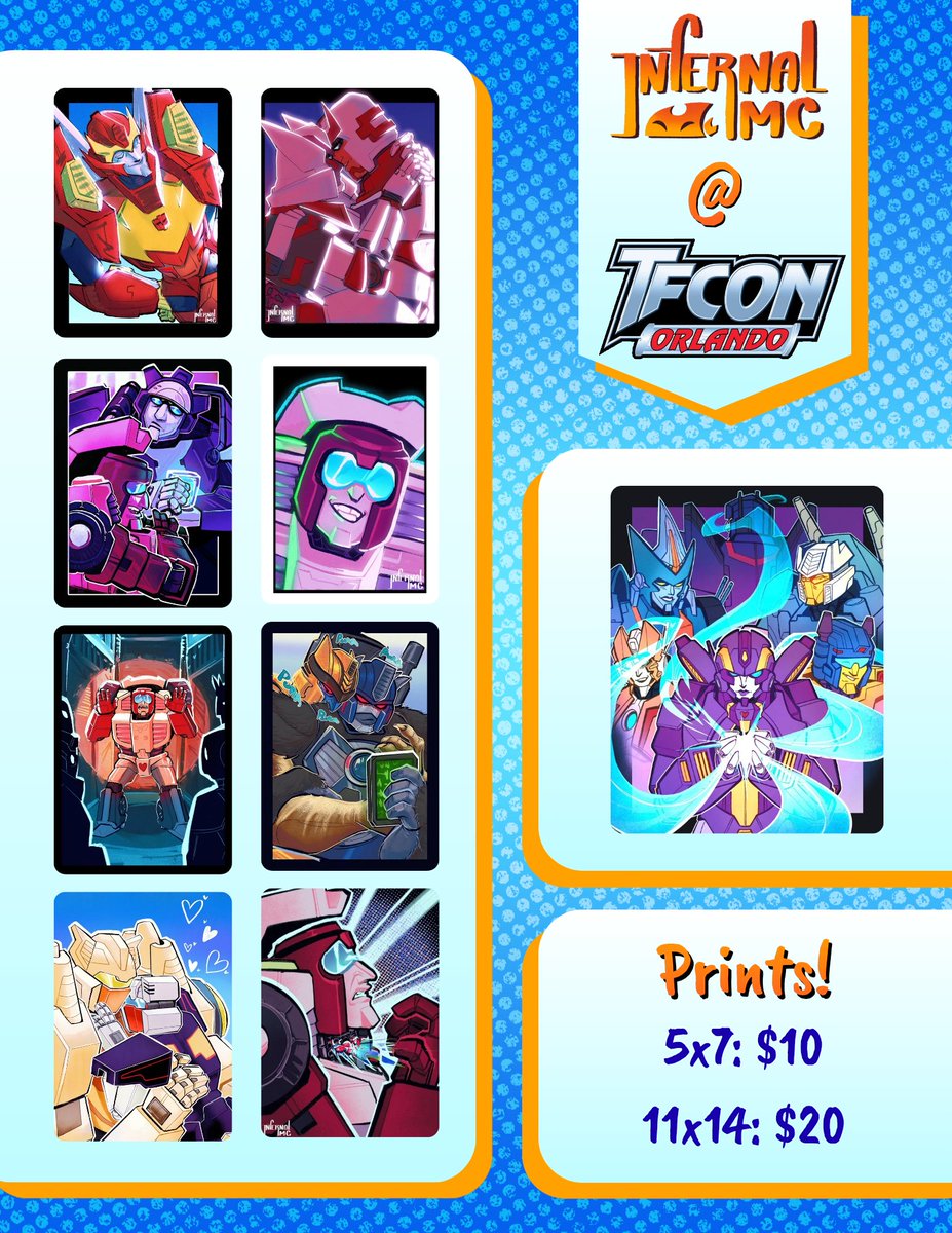 In_fernal_MC's tweet photo. Here we go, my merch catalog for #TFConOrlando! 

Super excited to be sharing a table with @Shweenus this year for my very first time tabling! Hope to see yall there <3 #tfcon #transformers #maccadams https://t.co/aqHfNzd0gq
