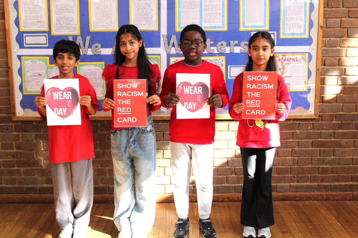 WilliamAustinJS's tweet photo. Staff and pupils are proudly wearing red today as part of #ShowRacismTheRedCard.
We stand together for respect and inclusion!
#WearRedDay #ShowRacismTheRedCard #Respect #Equality #WRD2026 https://t.co/hn8ycYpHzy