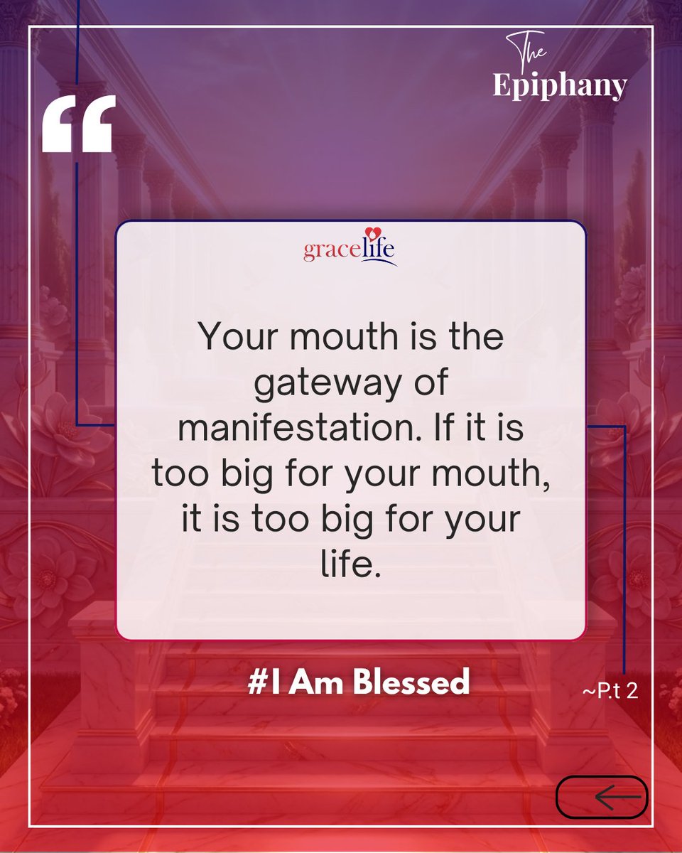 gracelifengr's tweet photo. You are a speaking spirit, made in God’s image. Don't leave your circumstances to speak for you.
Let your words align with God’s Word because what you consistently speak matters.
Join us at Epiphany Every Sunday at 5:15 PM WAT on YouTube.
#GraceLifeChurch #Epiphany #IAmBlessed https://t.co/OJModyjC0y