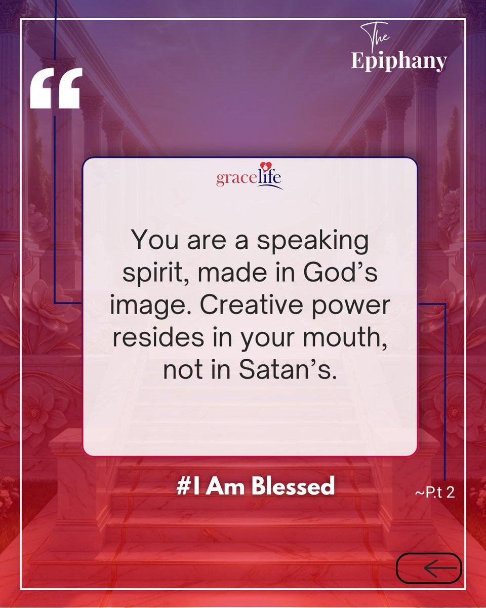 gracelifengr's tweet photo. You are a speaking spirit, made in God’s image. Don't leave your circumstances to speak for you.
Let your words align with God’s Word because what you consistently speak matters.
Join us at Epiphany Every Sunday at 5:15 PM WAT on YouTube.
#GraceLifeChurch #Epiphany #IAmBlessed https://t.co/OJModyjC0y