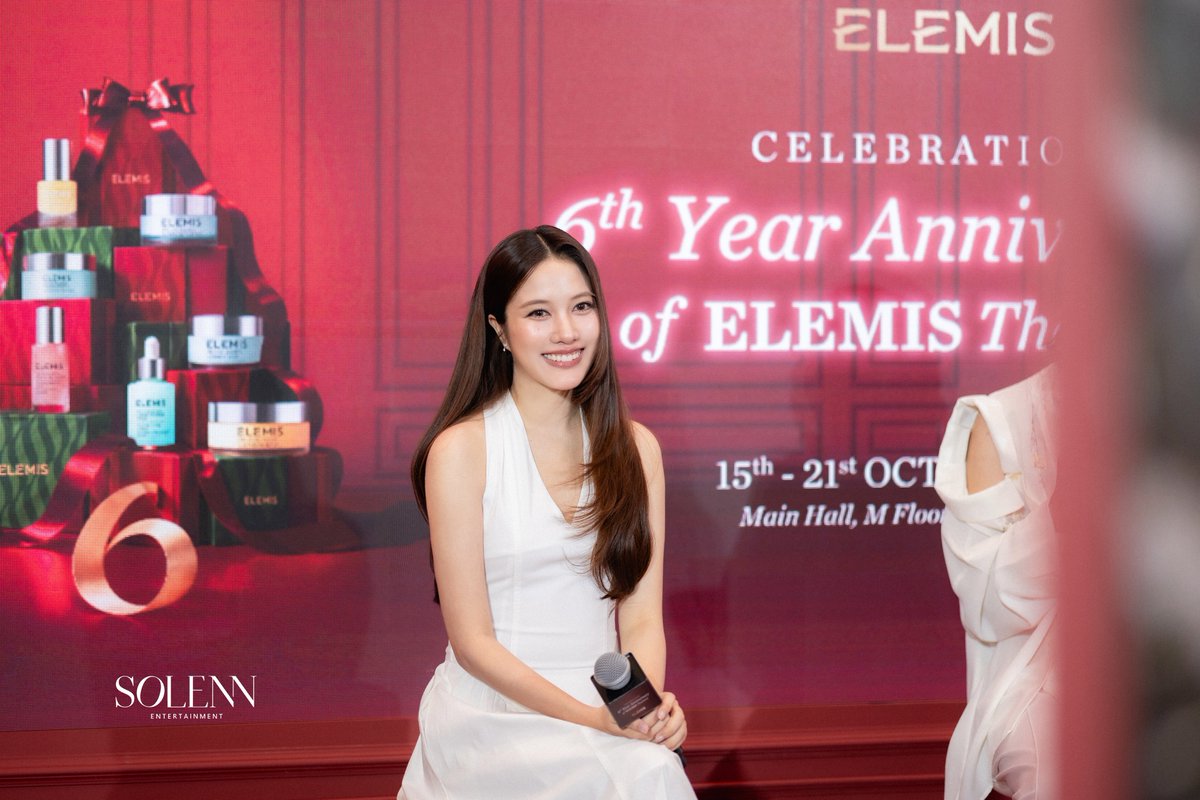 Solenn_Ent's tweet photo. Thank you for a lovely day celebrating 6 years of ELEMIS Thailand with Freen🤍✨🎁

ELEMISTH X Freen
#6THYearAnniversaryELEMISTH
#ELEMIS
#ELEMISThailand
#ELEMISTHxSrchafreen
#FriendofELEMISThailand https://t.co/xfuxYX4ZWL