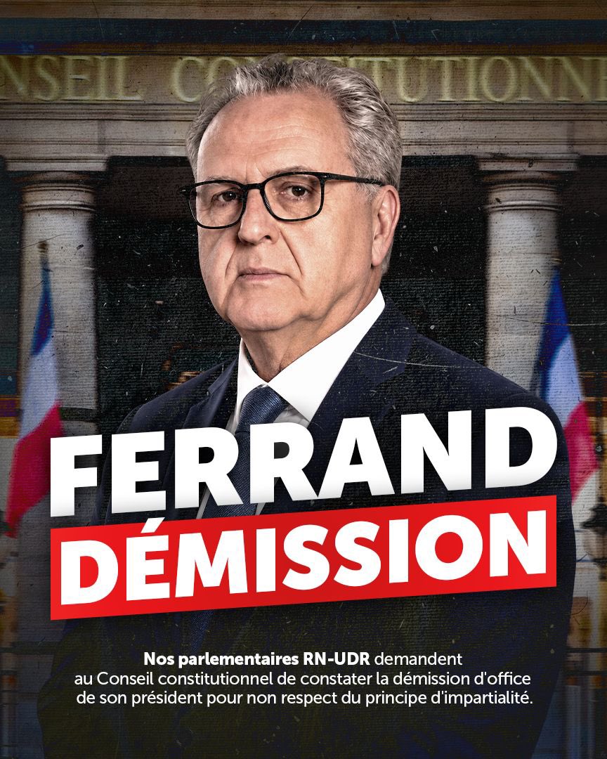 LaureLavalette's tweet photo. En trahissant son serment, ses engagements devant le Parlement et l’ordonnance de 58, Richard Ferrand a choisi de démissionner de la présidence du Conseil constitutionnel.

Nous saisissons le Conseil pour qu’il puisse, au plus vite, retourner au fin fond de la Bretagne. https://t.co/n8qzxDnJ44