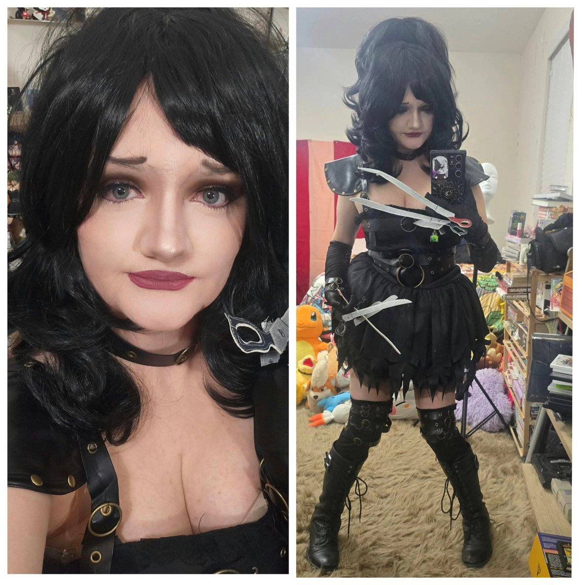 aridotrawr's tweet photo. Edward Scissorhands Costest 🖤 Based on the Horror Bishoujo figure. 

Still have some adjustments to do but getting there 🩷 https://t.co/USYwcDusBR